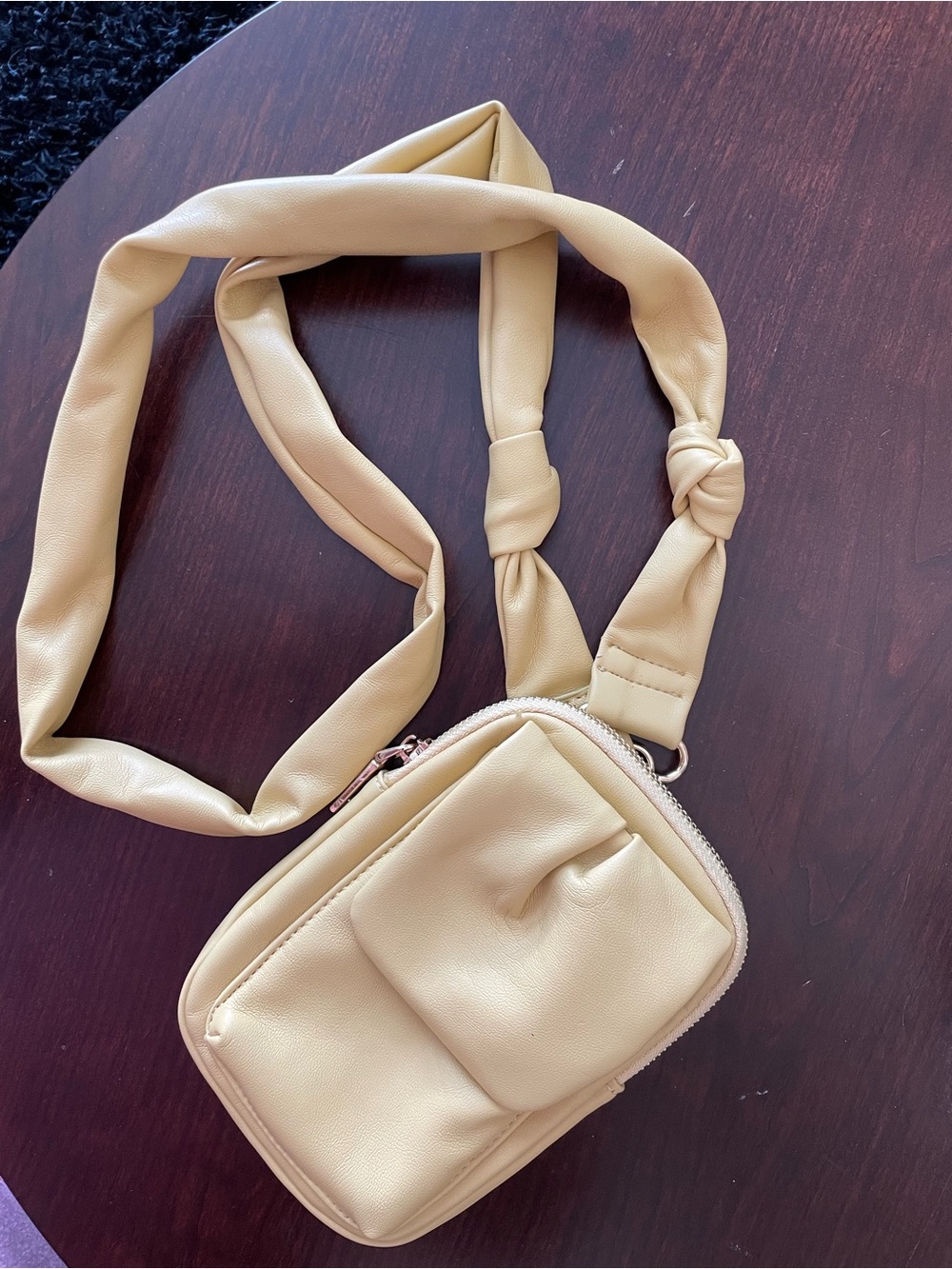 Urban Expressions Yellow Crossbody Bag with Knotted Strap